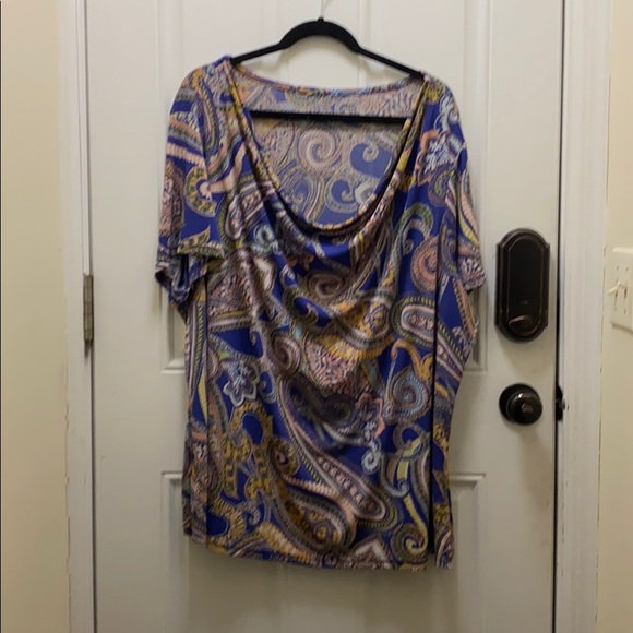 Jaclyn Smith Tops - Jaclyn Smith’s Boho Paisley Short Sleeve Top GC 3X